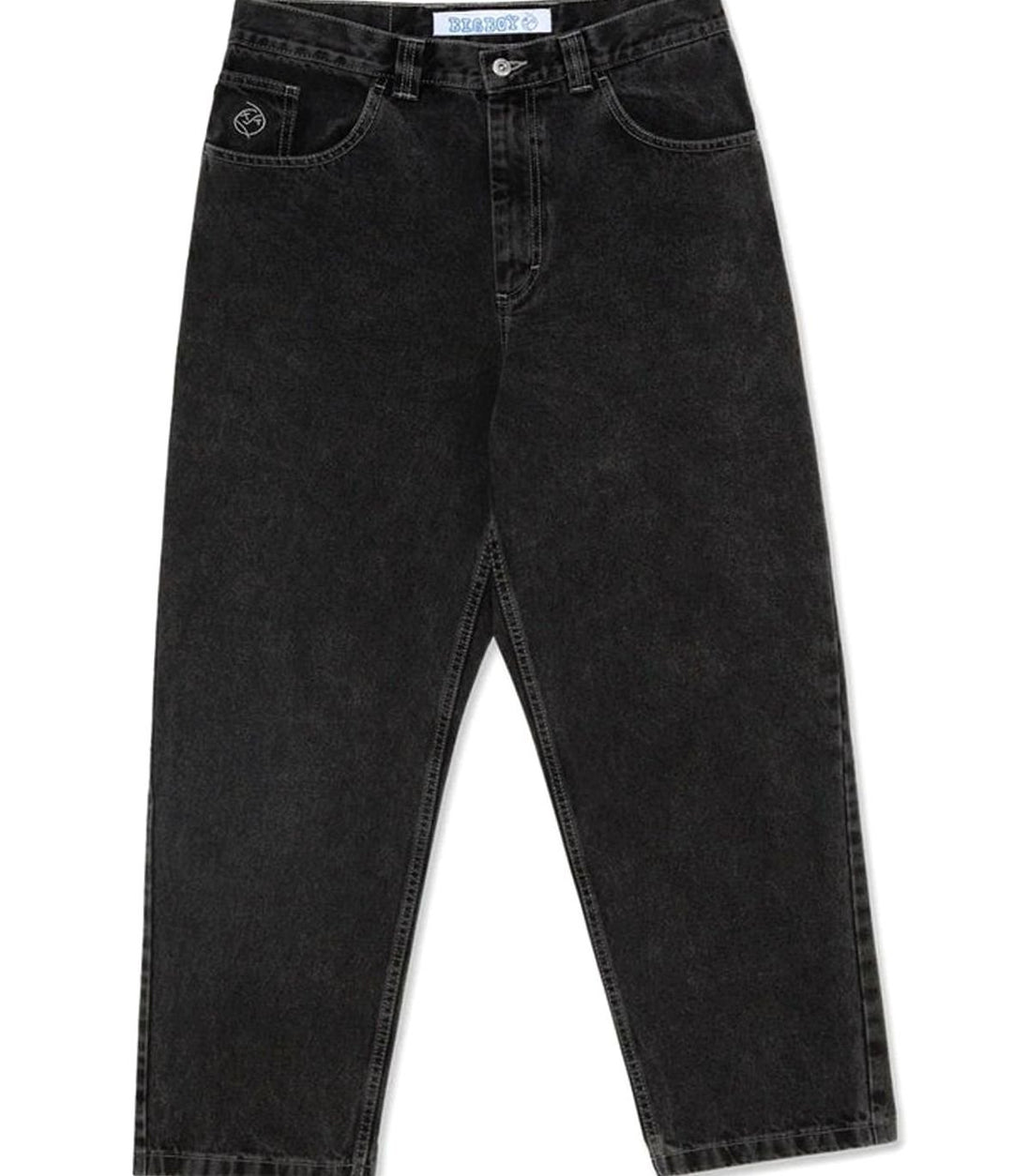 Men's Baggy Wide-Leg Relaxed-Fit Denim Jeans - Black