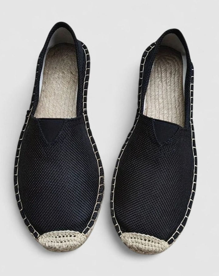 Men's Breathable Slip-On Canvas Espadrilles, White