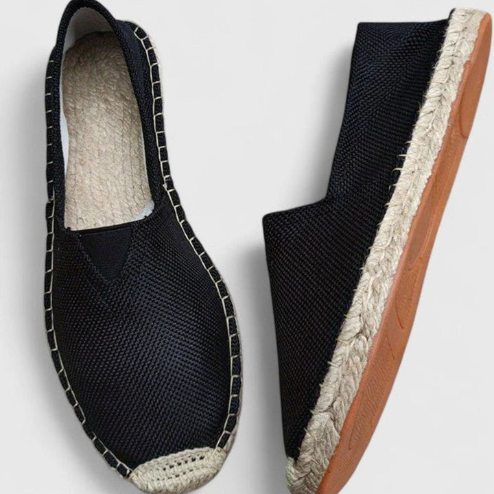 Men's Breathable Slip-On Canvas Espadrilles, White