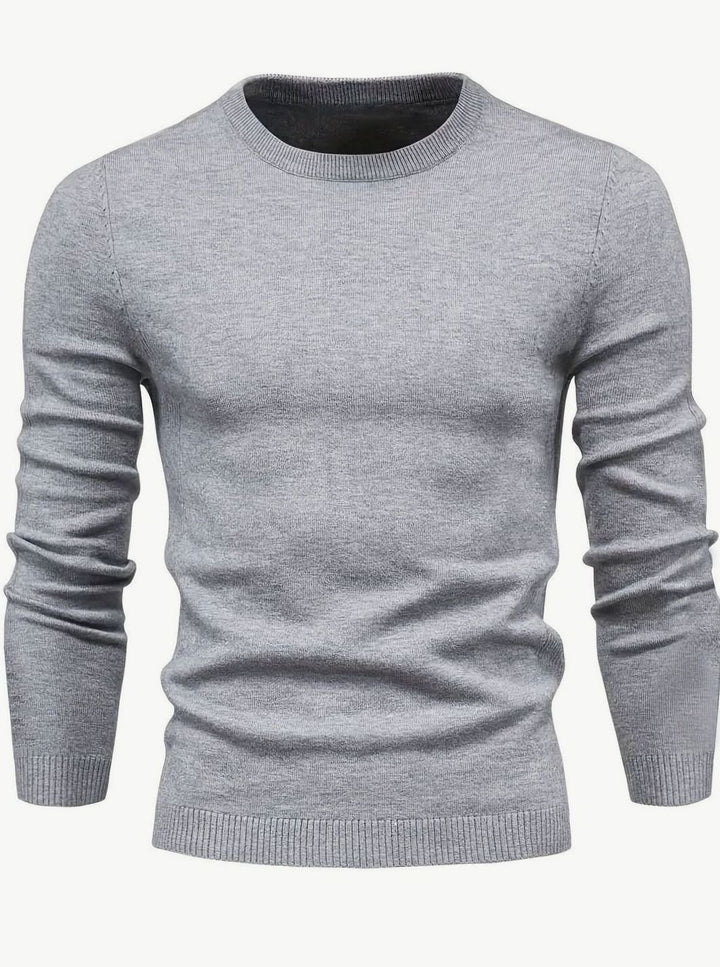 Men's Classic Crew-Neck Slim-Fit Knitted Sweater