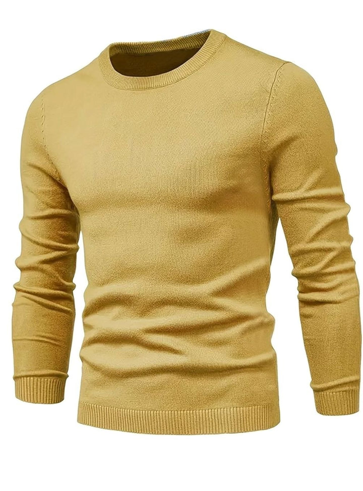 Men's Classic Crew-Neck Slim-Fit Knitted Sweater
