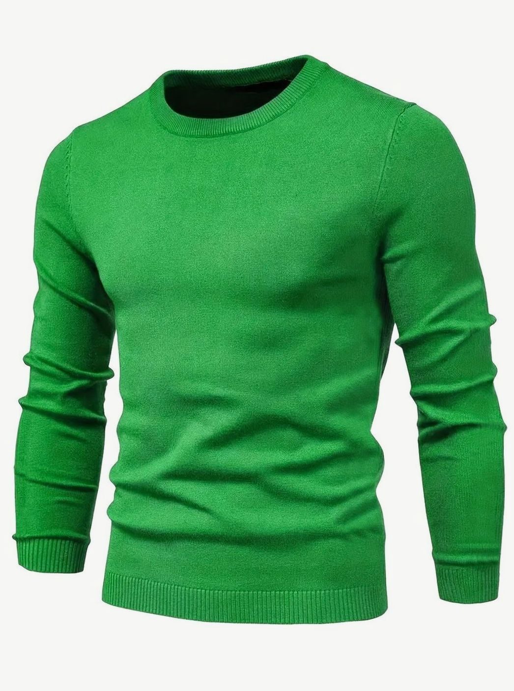 Men's Classic Crew-Neck Slim-Fit Knitted Sweater