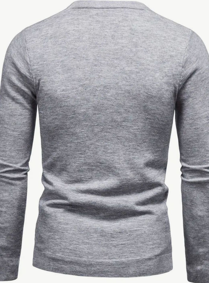 Men's Classic Crew-Neck Slim-Fit Knitted Sweater