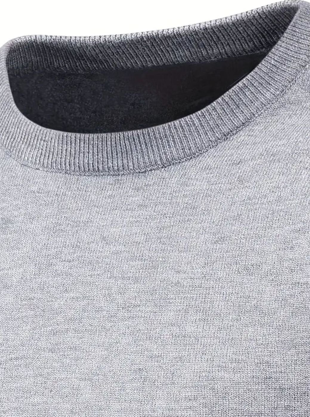 Men's Classic Crew-Neck Slim-Fit Knitted Sweater