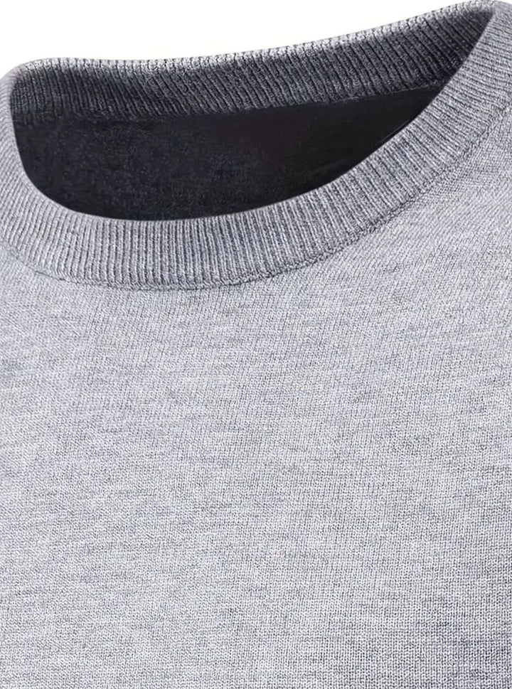 Men's Classic Crew-Neck Slim-Fit Knitted Sweater