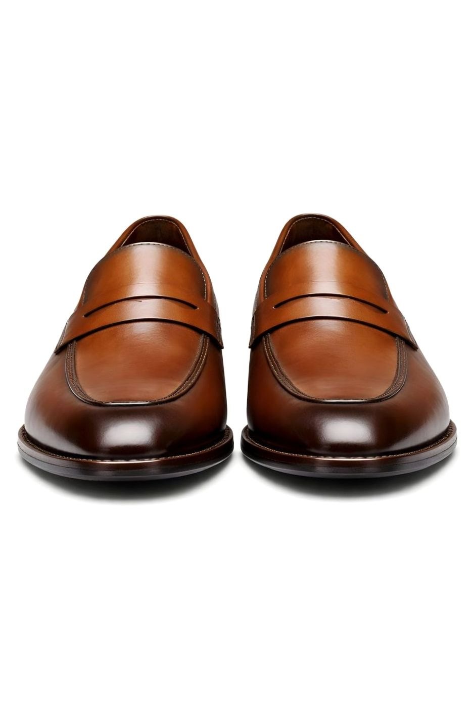 Men's Classic Slip-On Penny Loafer Dress Shoes, Tan Brown