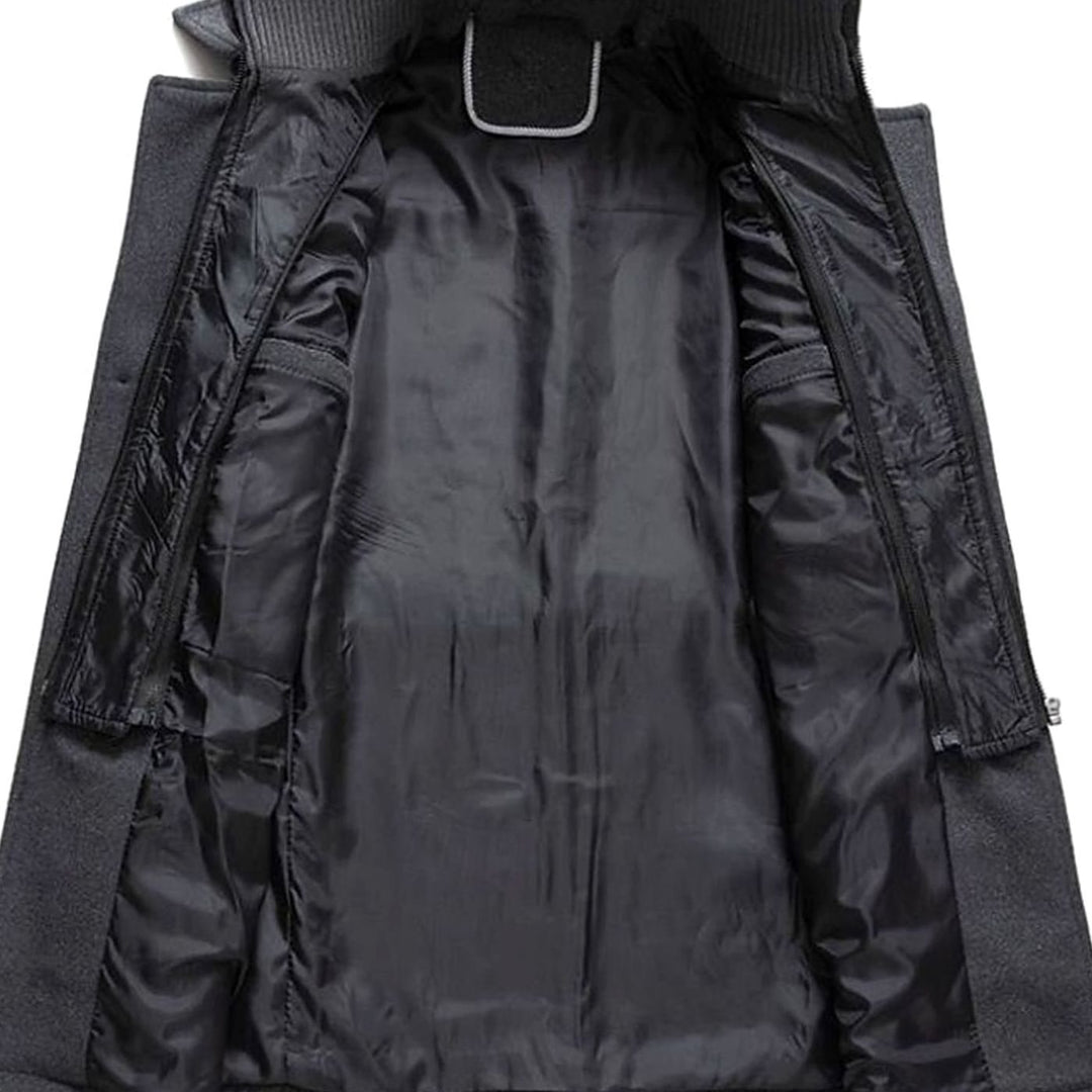 Men's Double-Breasted Tailored Wool Overcoat