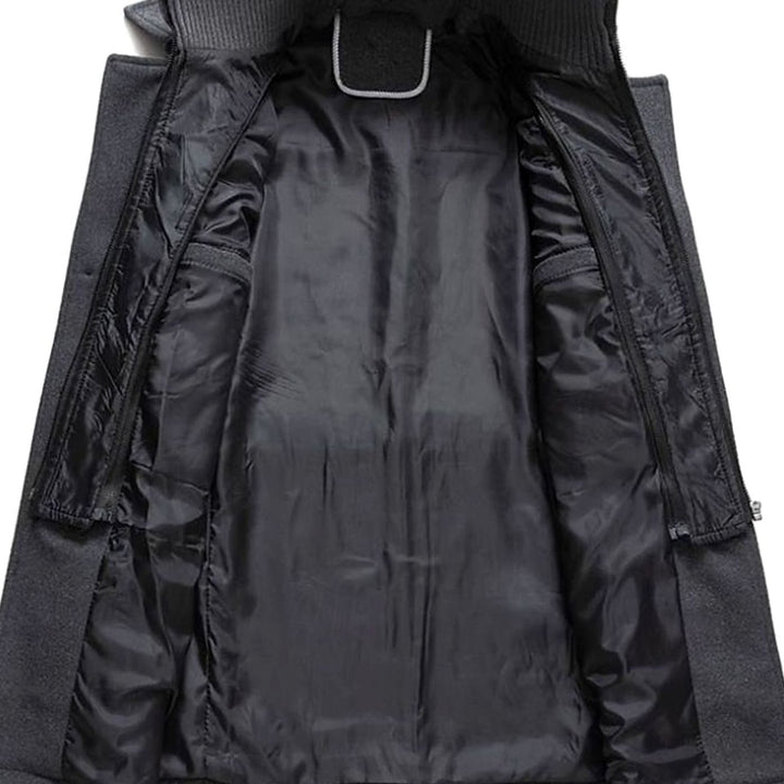 Men's Double-Breasted Tailored Wool Overcoat