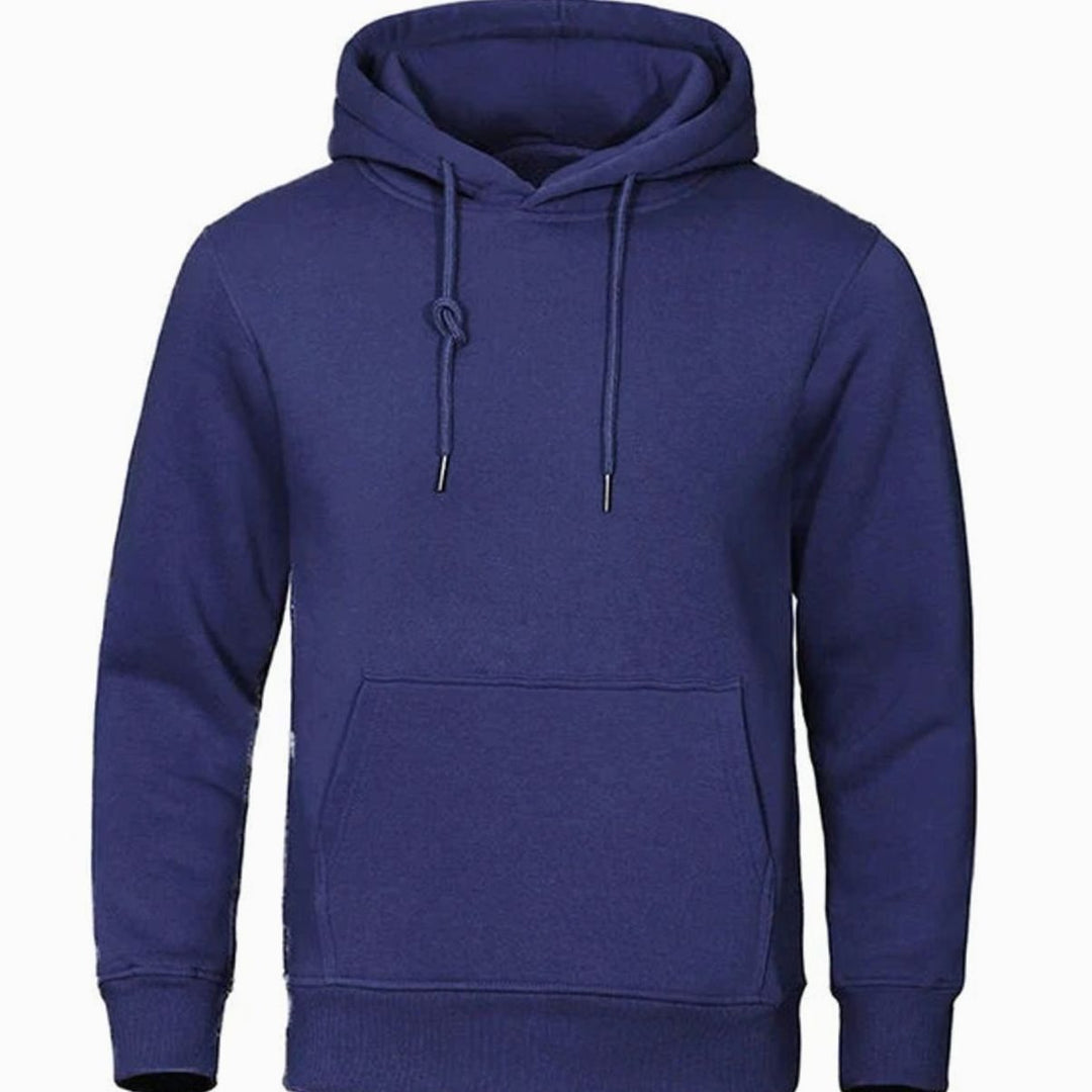 Men's Fleece Drawstring Pullover Hoodie Sweatshirt - Navy