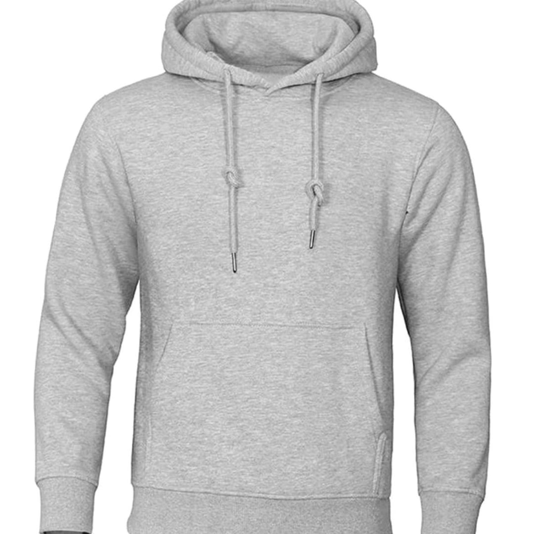 Men's Fleece Drawstring Pullover Hoodie Sweatshirt - Grey
