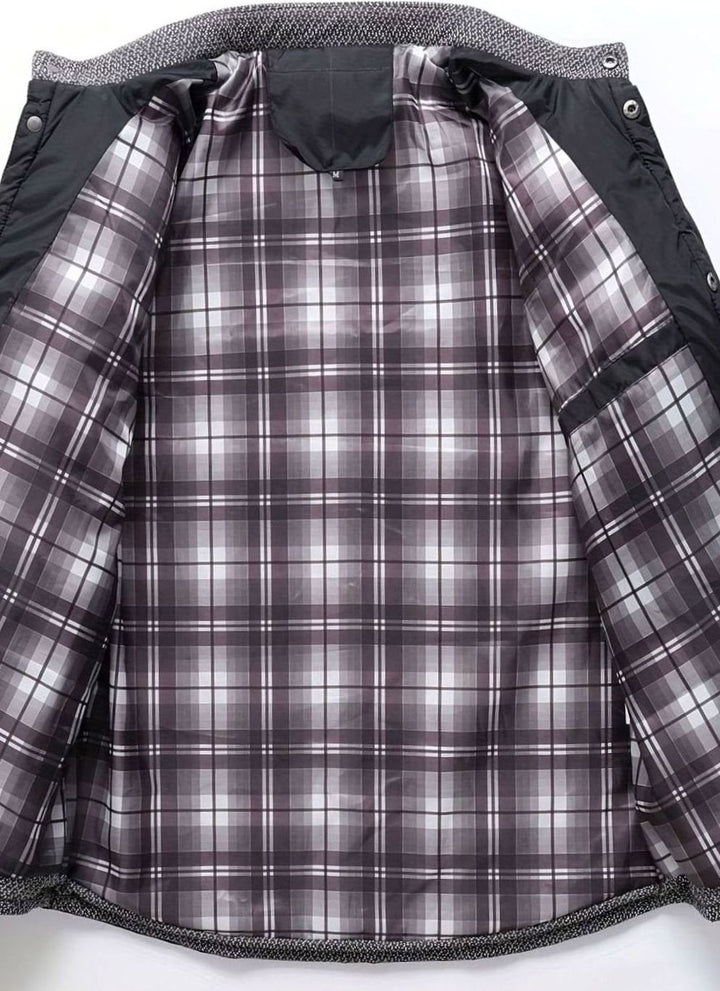 Men's Lightweight Quilted Stand-Collar Zip-Up Jacket