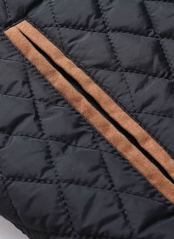 Men's Lightweight Quilted Stand-Collar Zip-Up Jacket