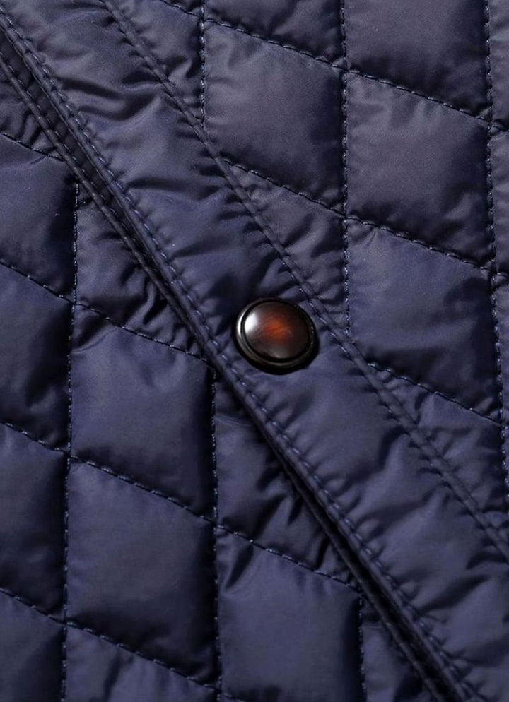Men's Lightweight Quilted Stand-Collar Zip-Up Jacket