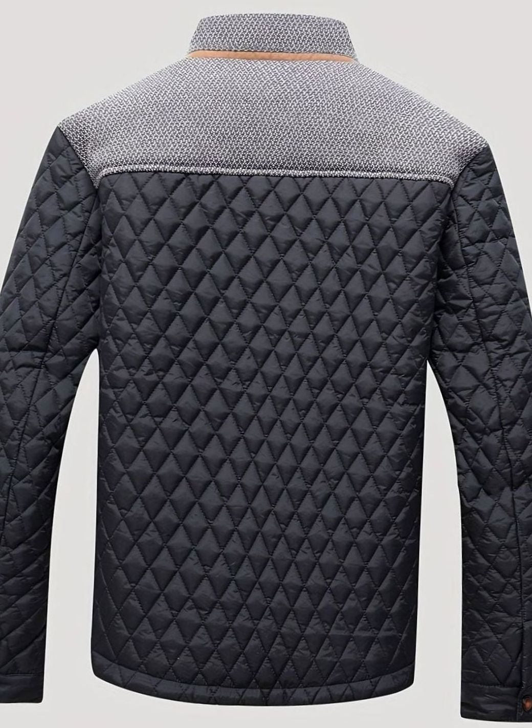 Men's Lightweight Quilted Stand-Collar Zip-Up Jacket