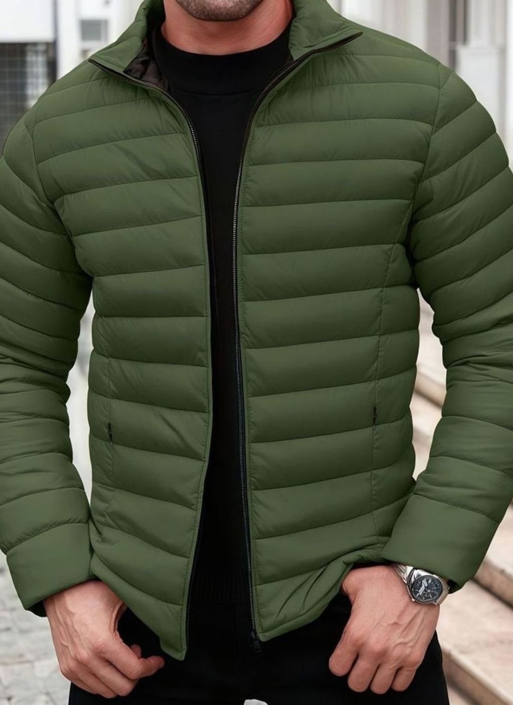Men's Lightweight Quilted Zip-Up Puffer Jacket