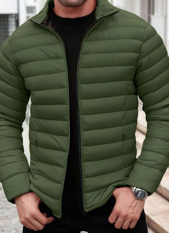 Men's Lightweight Quilted Zip-Up Puffer Jacket