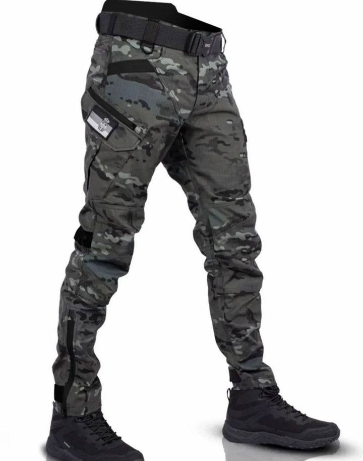 Men's Multi-Pocket Tactical Cargo Trousers Outdoor Combat Pants - Camouflage