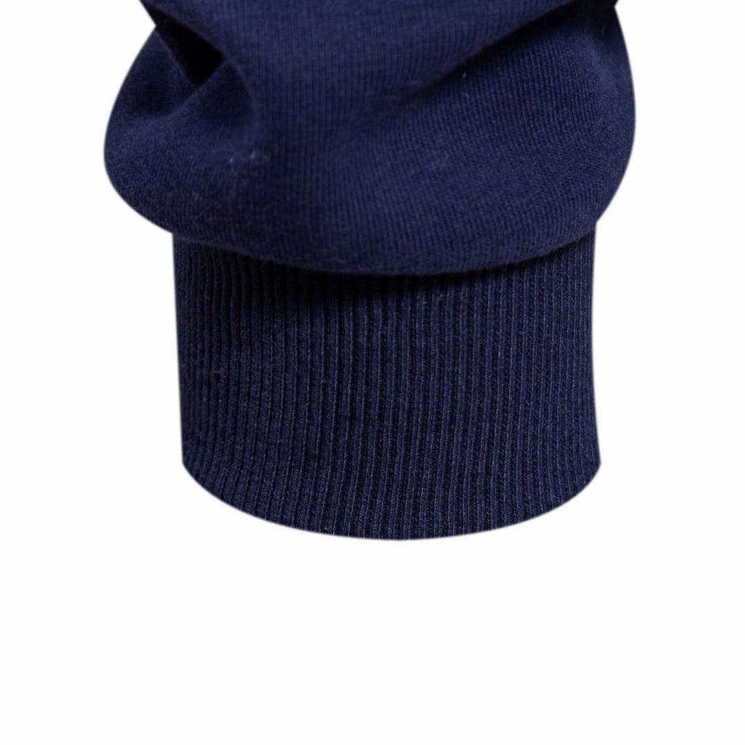 Men's Polo-Collar Knitted Sweater Ribbed-Cuff Winter Pullover