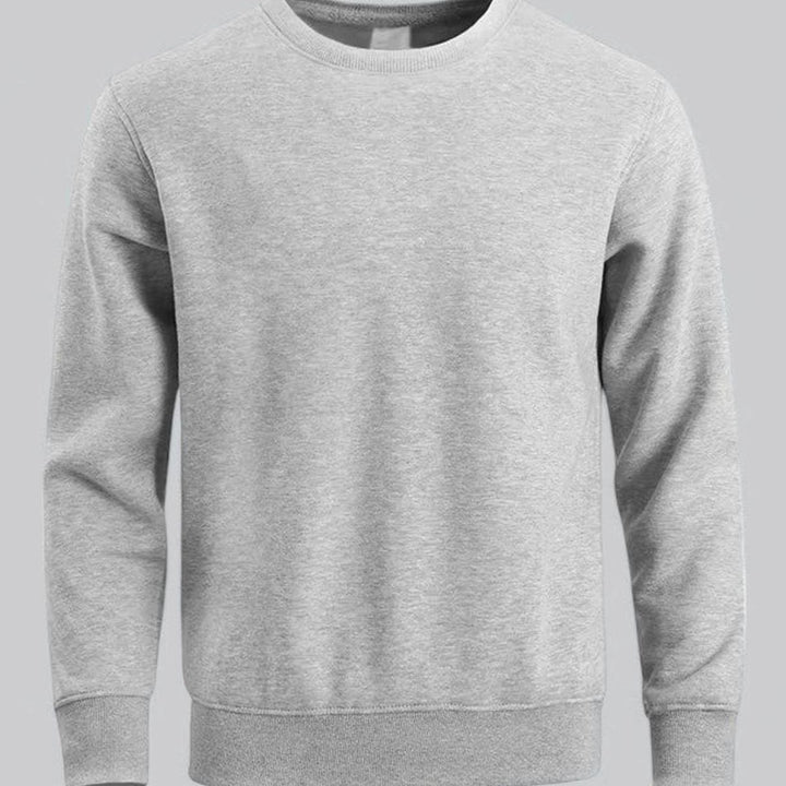 Men's Relaxed-Fit Crew Neck Long Sleeve Sweatshirt - Grey
