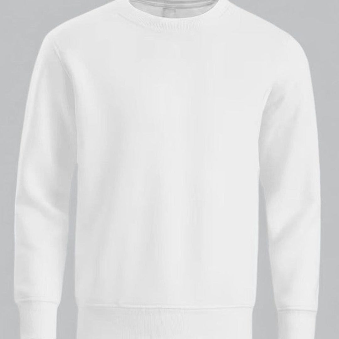 Men's Relaxed-Fit Crew Neck Long Sleeve Sweatshirt - White
