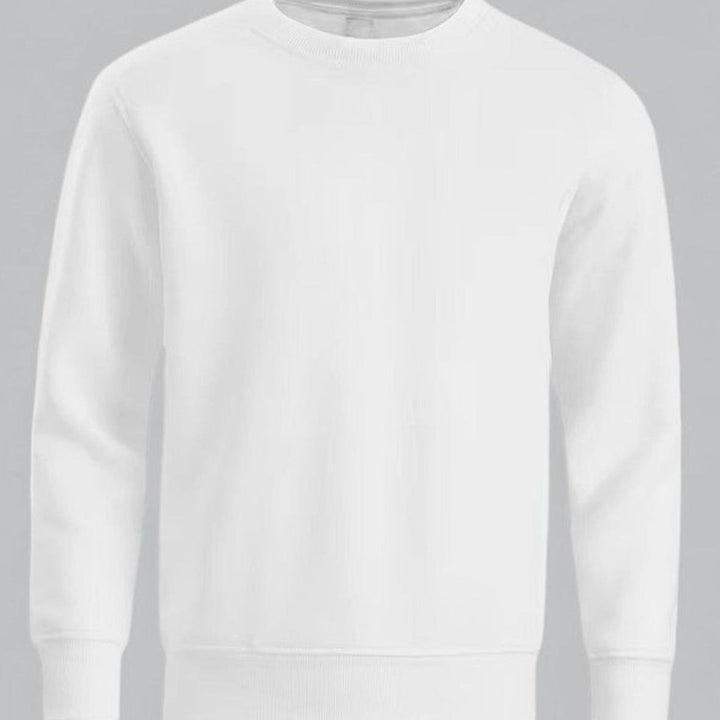 Men's Relaxed-Fit Crew Neck Long Sleeve Sweatshirt - White