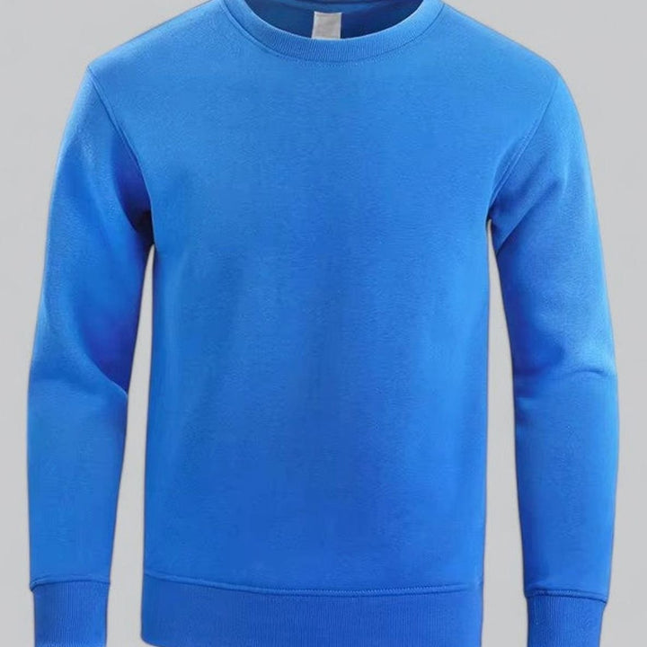 Men's Relaxed-Fit Crew Neck Long Sleeve Sweatshirt - Blue