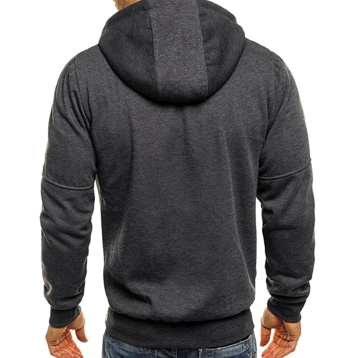 Men's Relaxed-Fit Full-Zip Hooded Sweatshirt Neon Detail