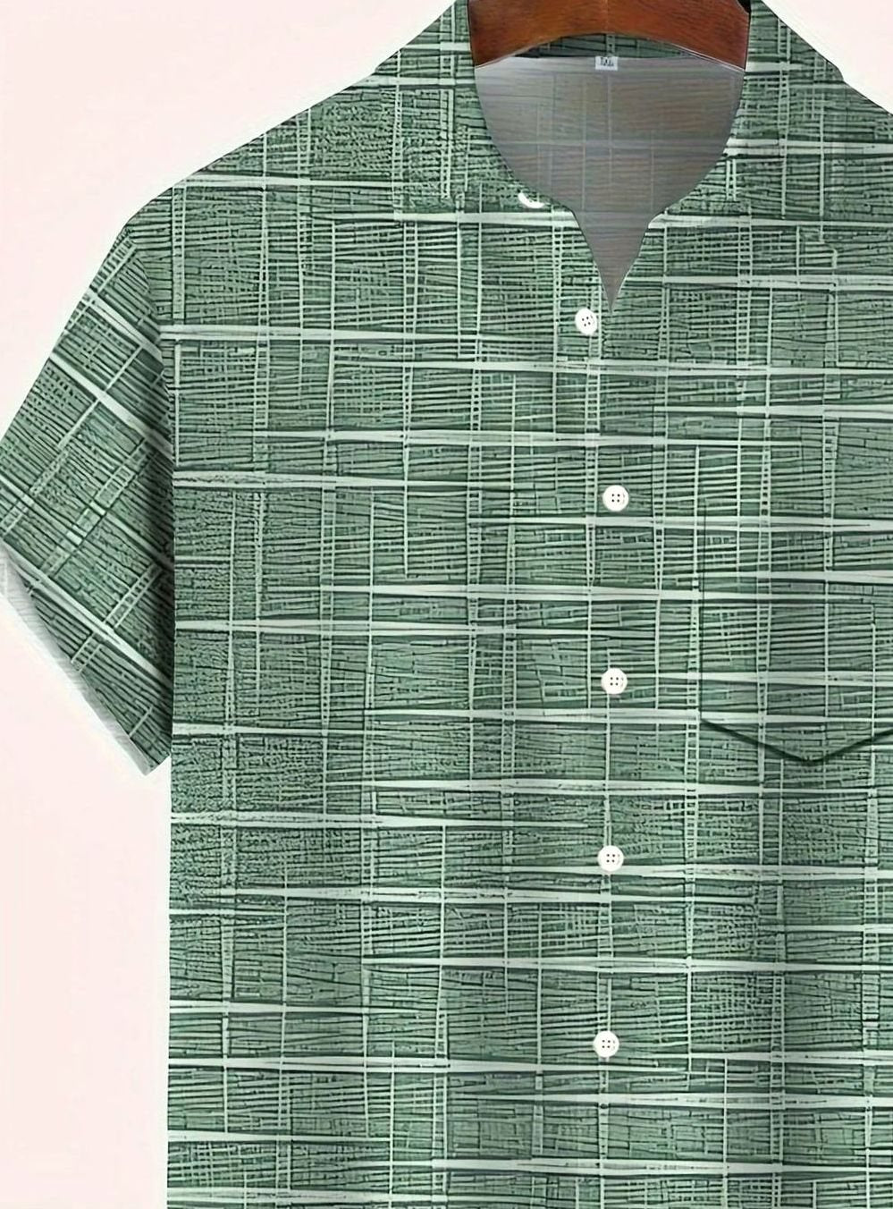 Men's Relaxed-Fit Short-Sleeve Checked Button-Down Shirt
