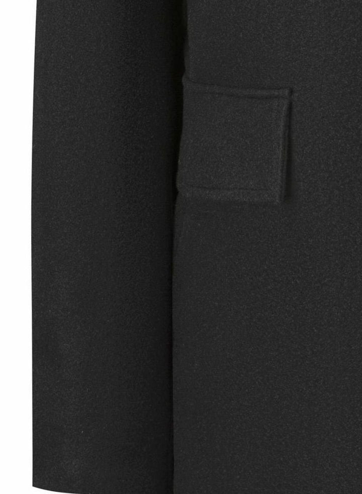 Men's Single-Breasted Tailored Wool Overcoat