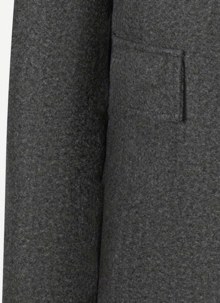 Men's Single-Breasted Tailored Wool Overcoat