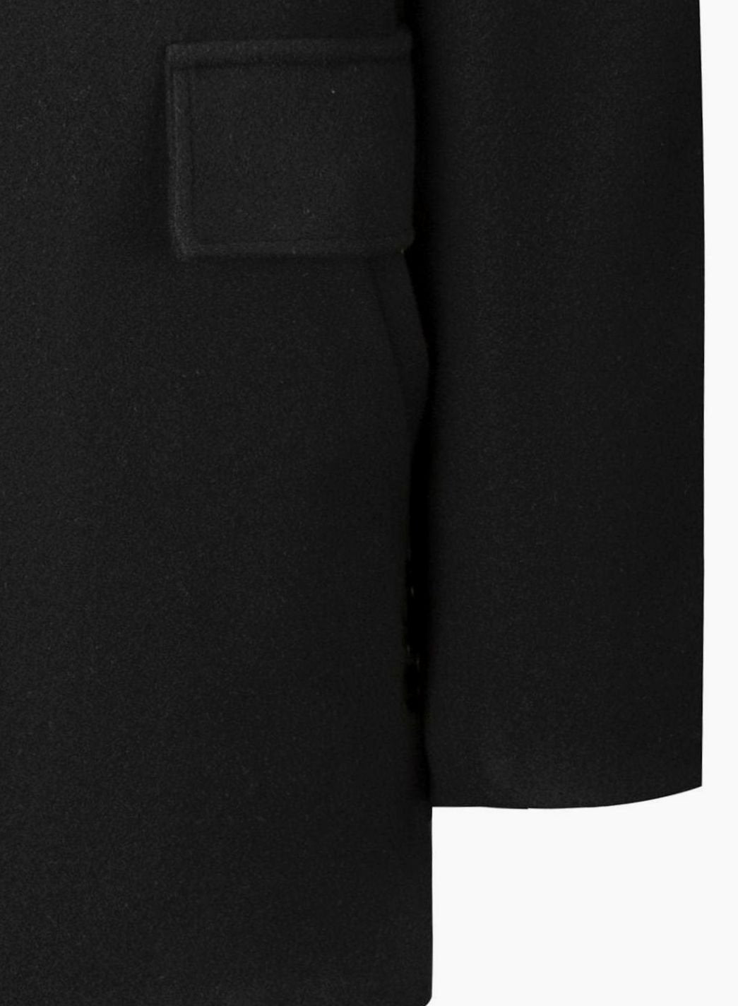 Men's Single-Breasted Tailored Wool Overcoat