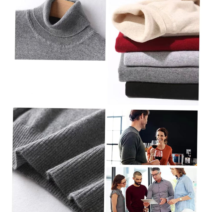 Men's Slim-Fit Turtleneck Knitted Sweater