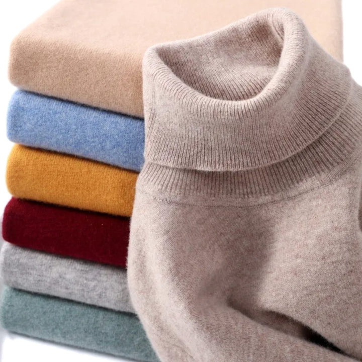 Men's Slim-Fit Turtleneck Knitted Sweater