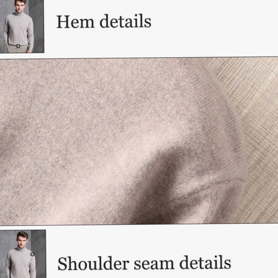 Men's Slim-Fit Turtleneck Knitted Sweater