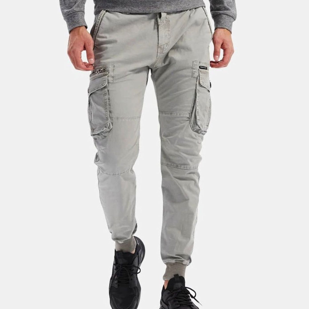 Men's Tactical Cargo Jogger Trousers Elasticated Drawstring Waist Taktische