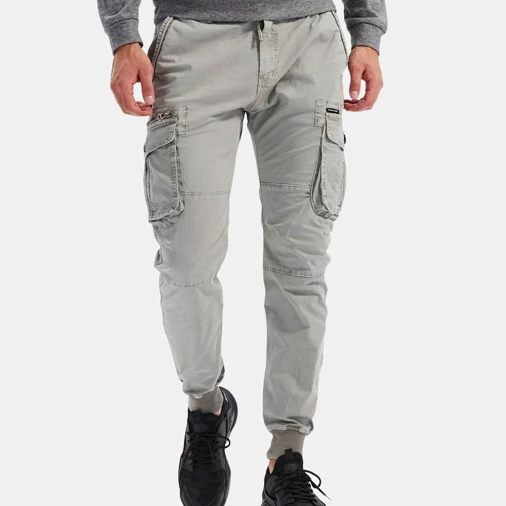 Men's Tactical Cargo Jogger Trousers Elasticated Drawstring Waist Taktische