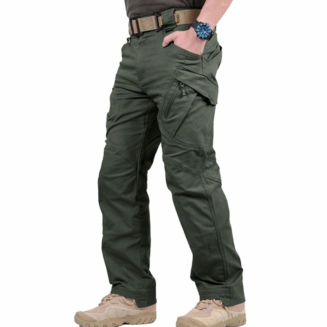 Men's Tactical Multi-Pocket Cargo Trousers Outdoor Hiking - Green