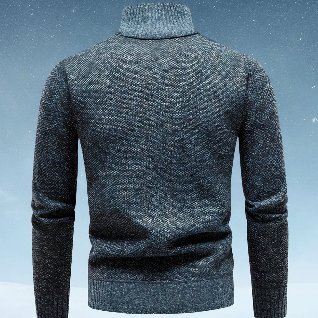 Men's Turtleneck Textured Knitted Sweater