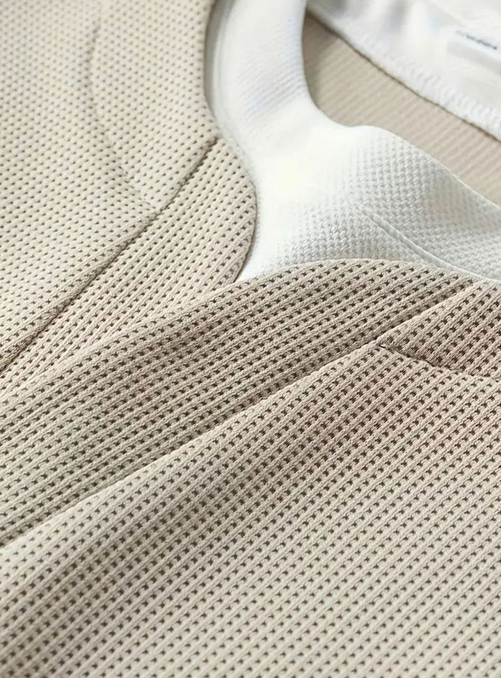 Men's Waffle-Knit Layered Long-Sleeve Jumper