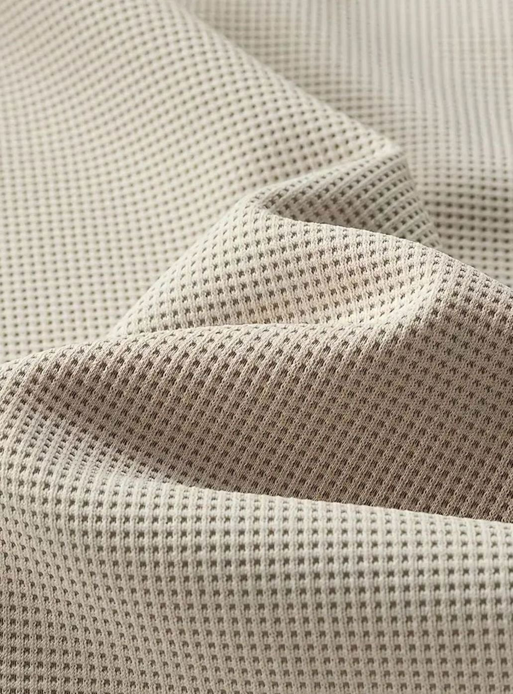 Men's Waffle-Knit Layered Long-Sleeve Jumper
