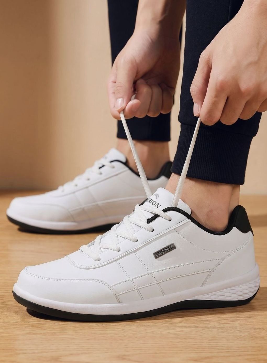 Men's Waterproof Orthopedic Lace-Up Non-Slip Trainers