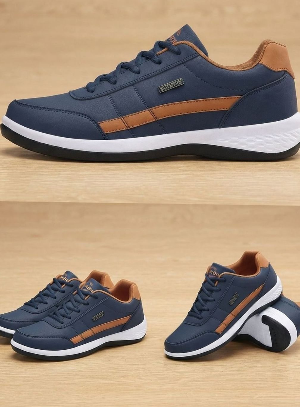 Men's Waterproof Orthopedic Lace-Up Non-Slip Trainers