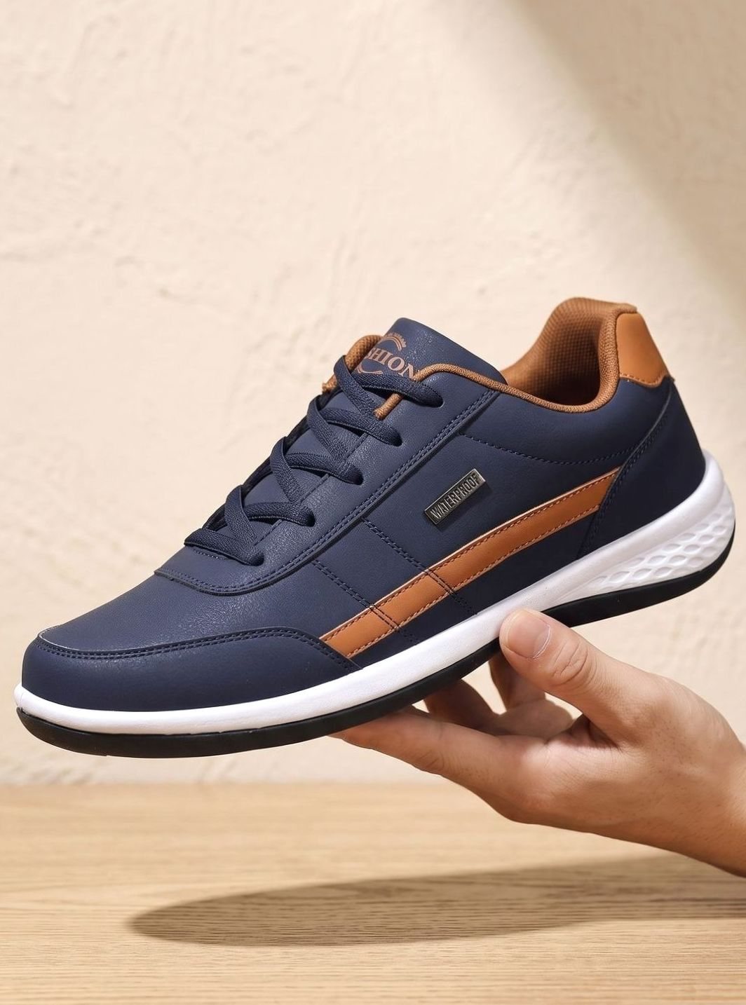 Men's Waterproof Orthopedic Lace-Up Non-Slip Trainers