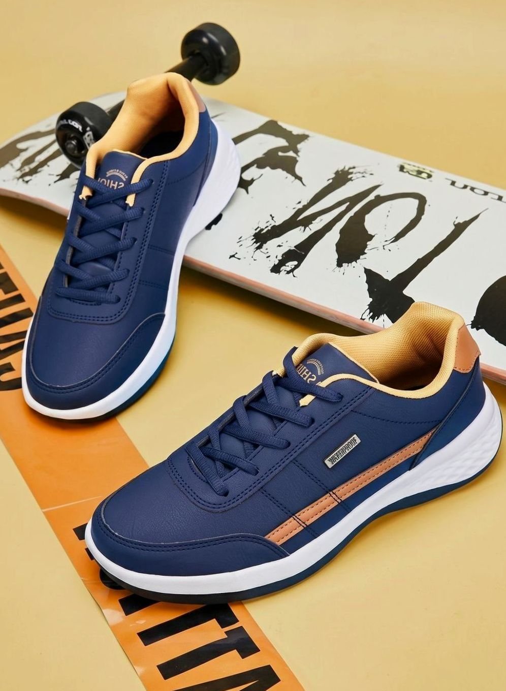 Men's Waterproof Orthopedic Lace-Up Non-Slip Trainers