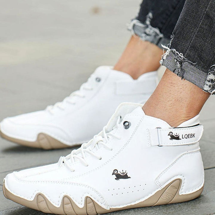 Men's Wide-Fit Ankle Lace-Up Casual Leather Boots