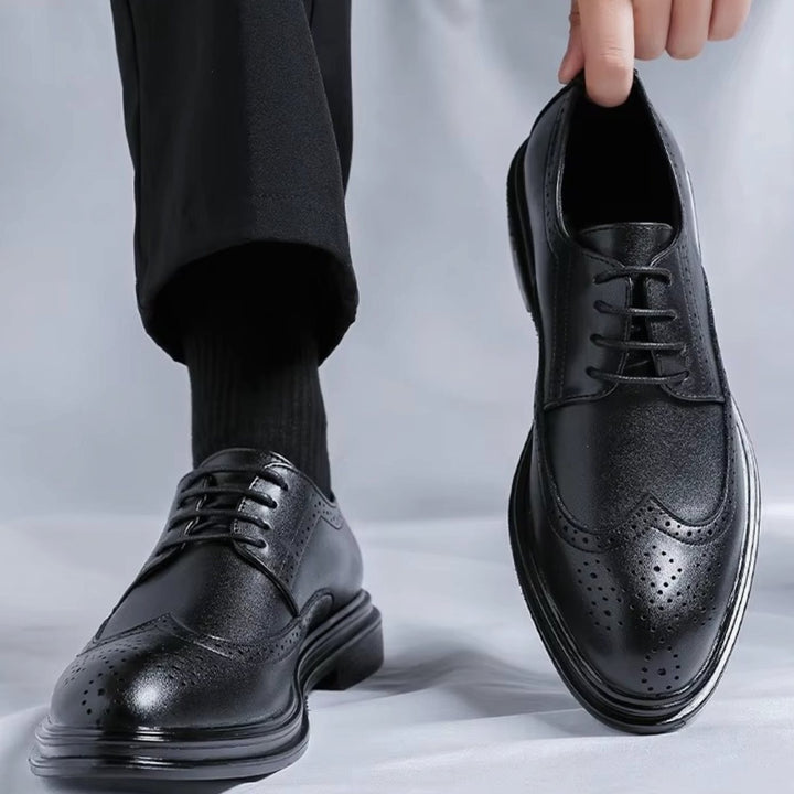 Men's Wingtip Brogue Lace-Up Derby Formal Shoes