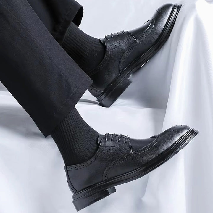 Men's Wingtip Brogue Lace-Up Derby Formal Shoes