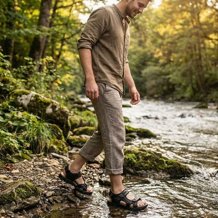 Unisex Outdoor Trekking Sandals Velcro Adjustable Grip Sole