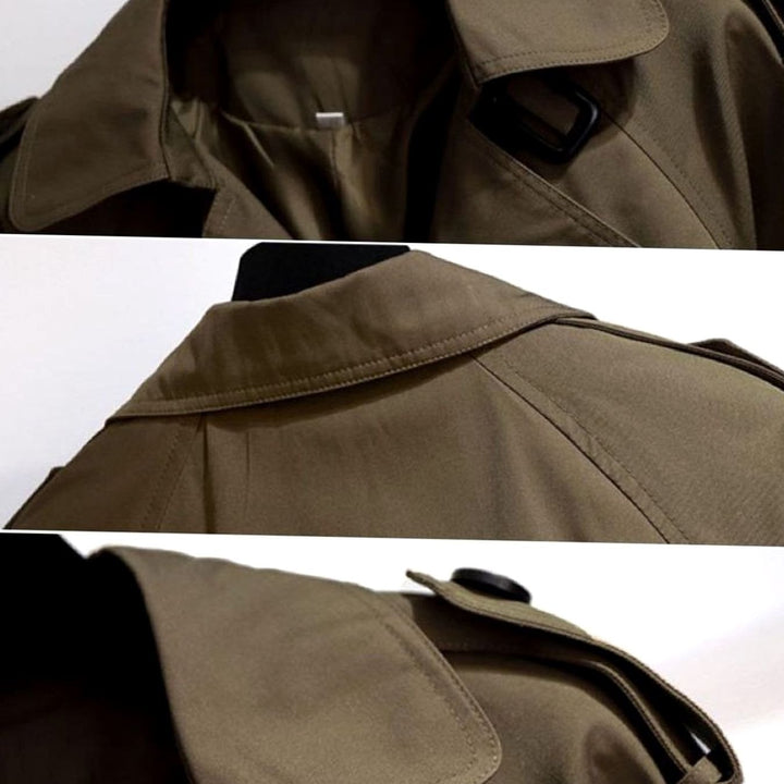Women's Belted Double-Breasted Trench Coat Adjustable Cuff