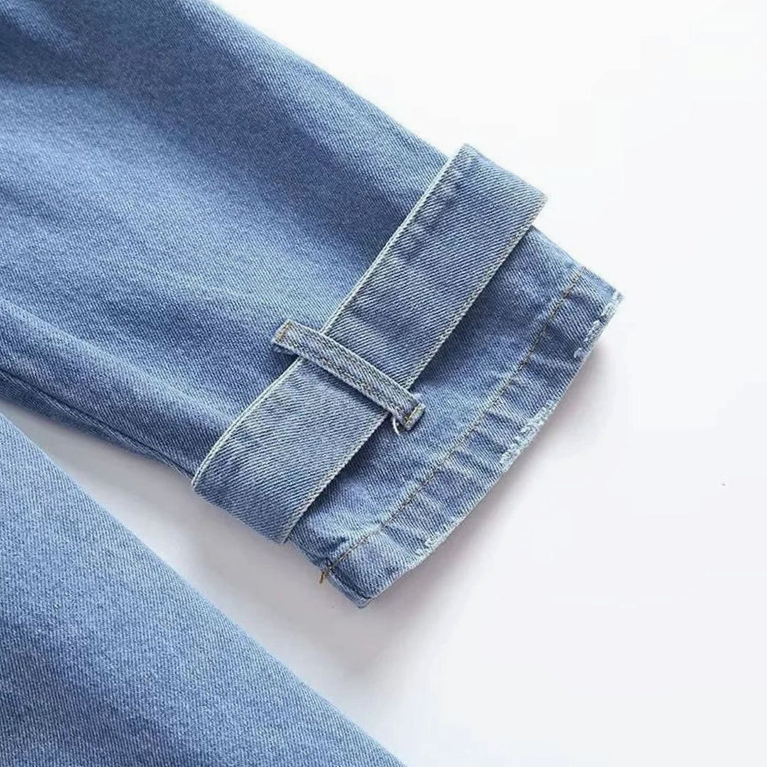 Women's Belted Longline Denim Trench Coat